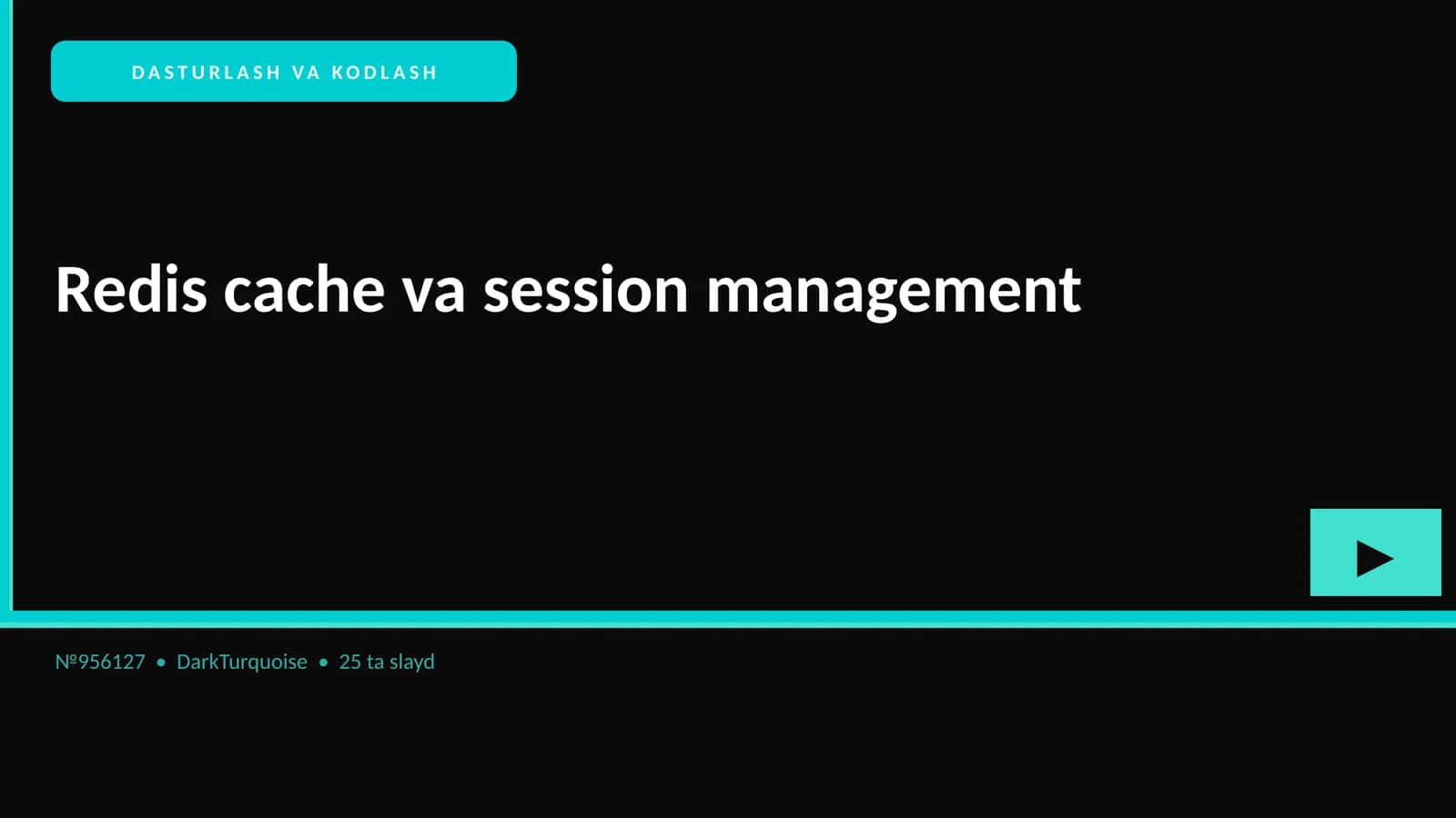 Redis Cache va Session Management 1