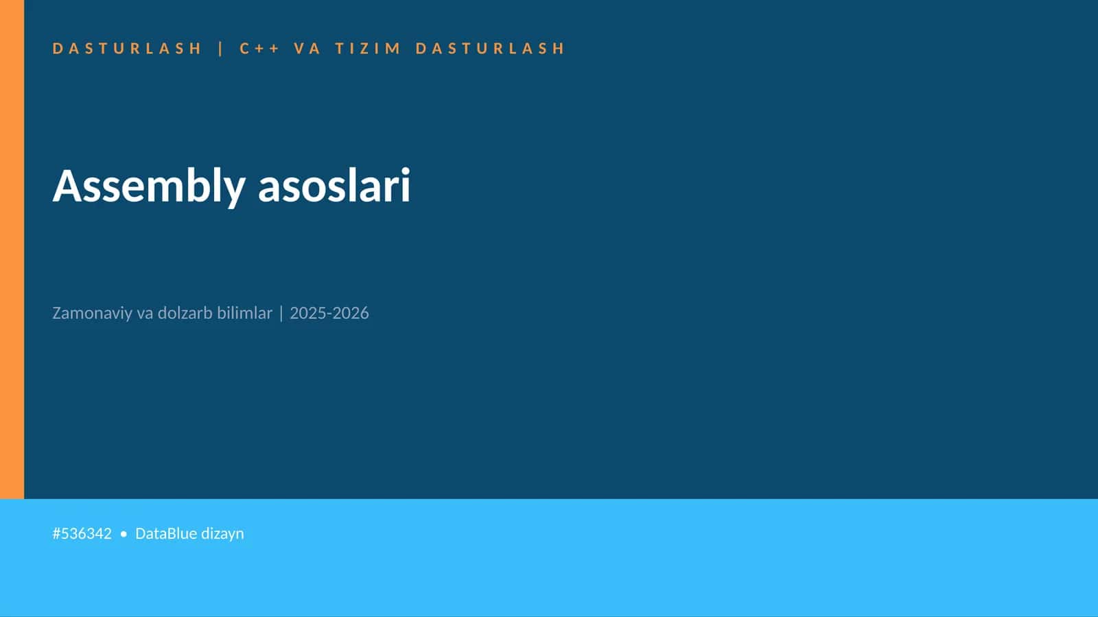Assembly asoslari 1