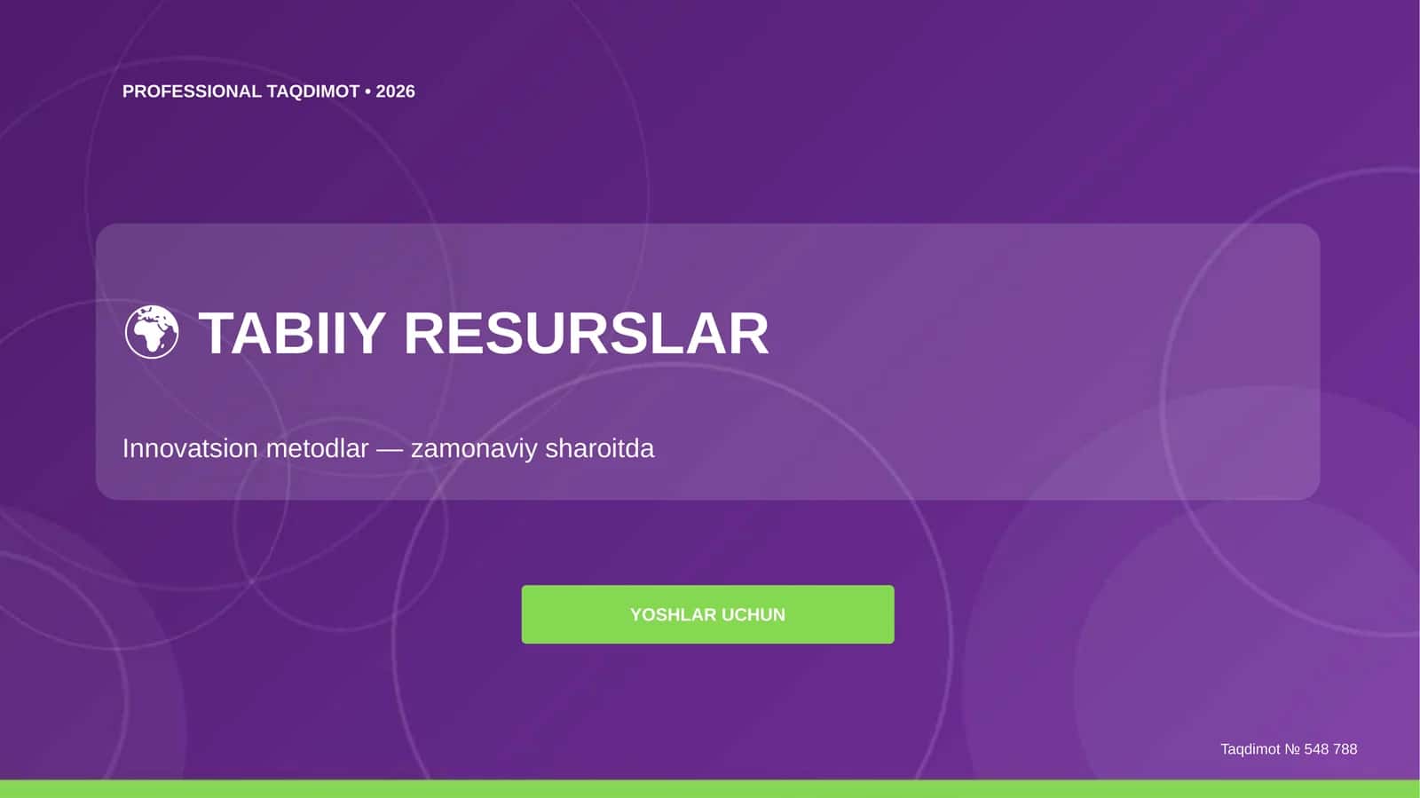 TABIIY RESURSLAR 1