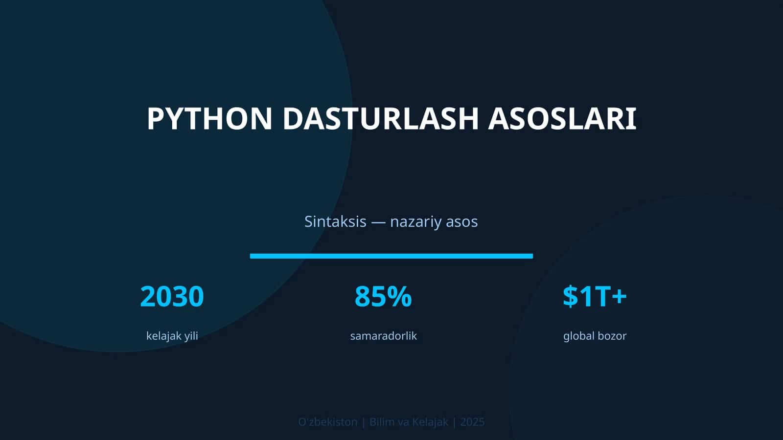 Python dasturlash asoslari 1