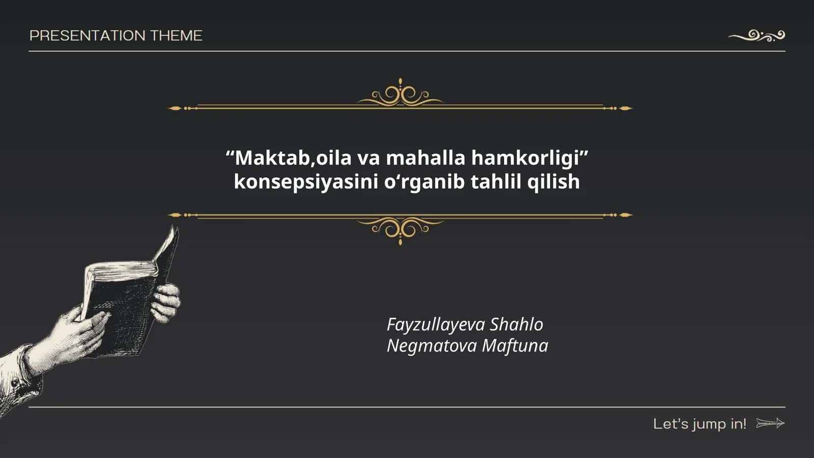 Maktab,oila va mahalla hamkorligi” konsepsiyasini oʻrganib tahlil qilish 1