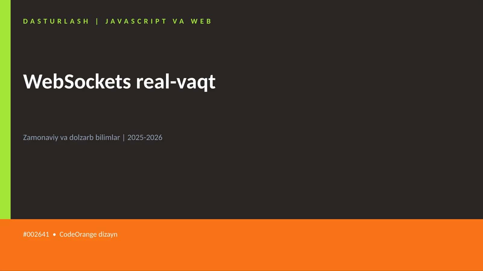 WebSockets real-vaqt 1