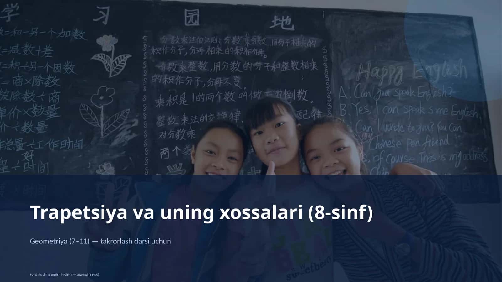 Trapetsiya va uning xossalari (8-sinf) 1