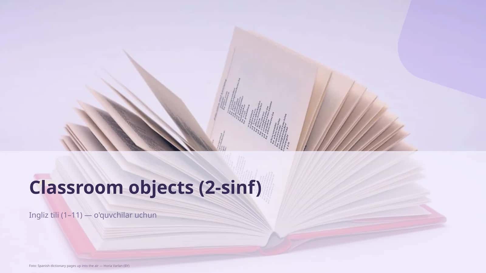 Classroom objects (2-sinf) 1