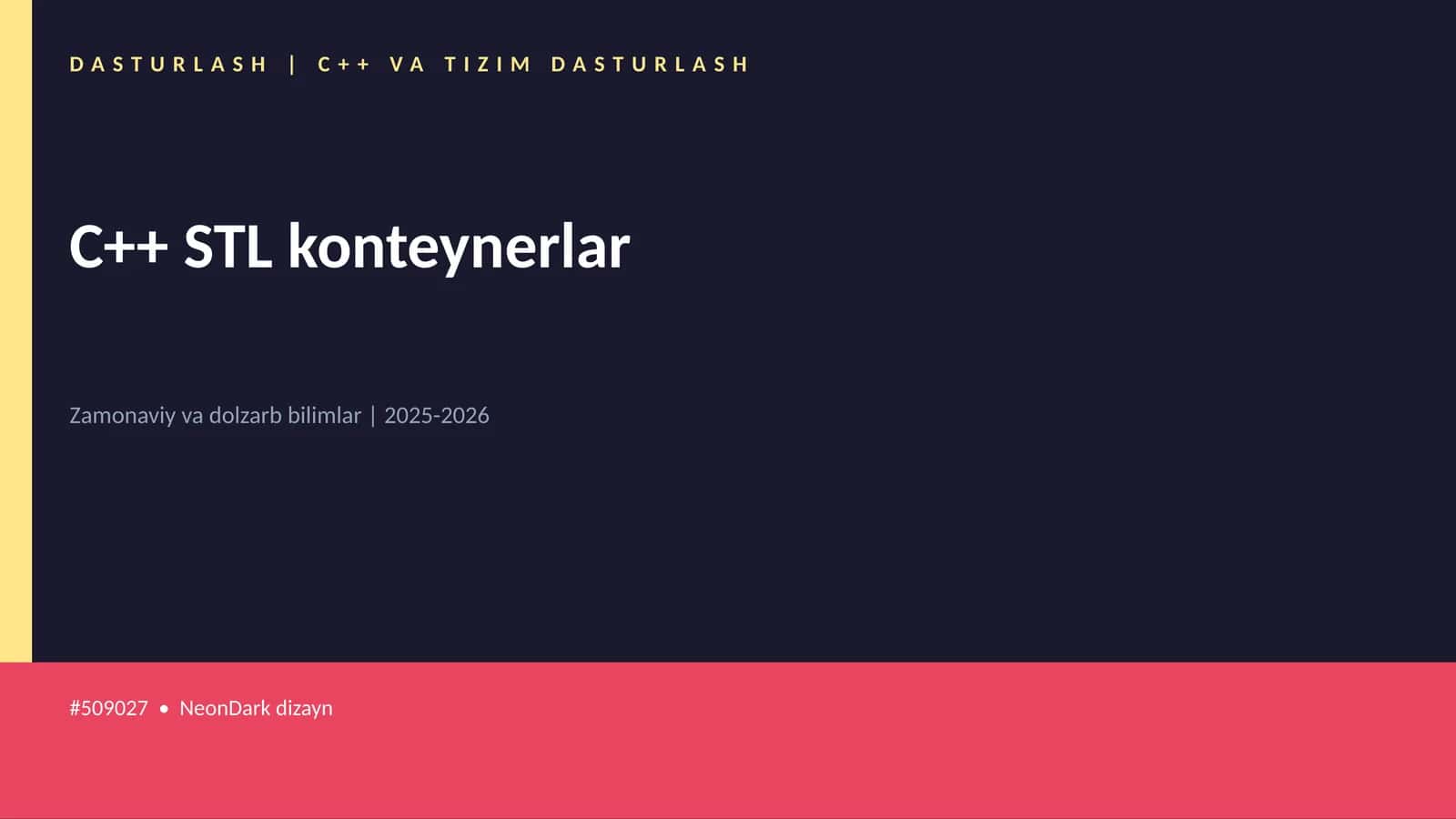 C++ STL konteynerlar 1