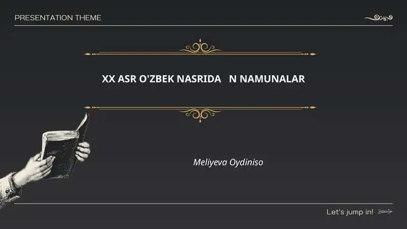 XX ASR O'ZBEK NASRIDA N NAMUNALAR 1