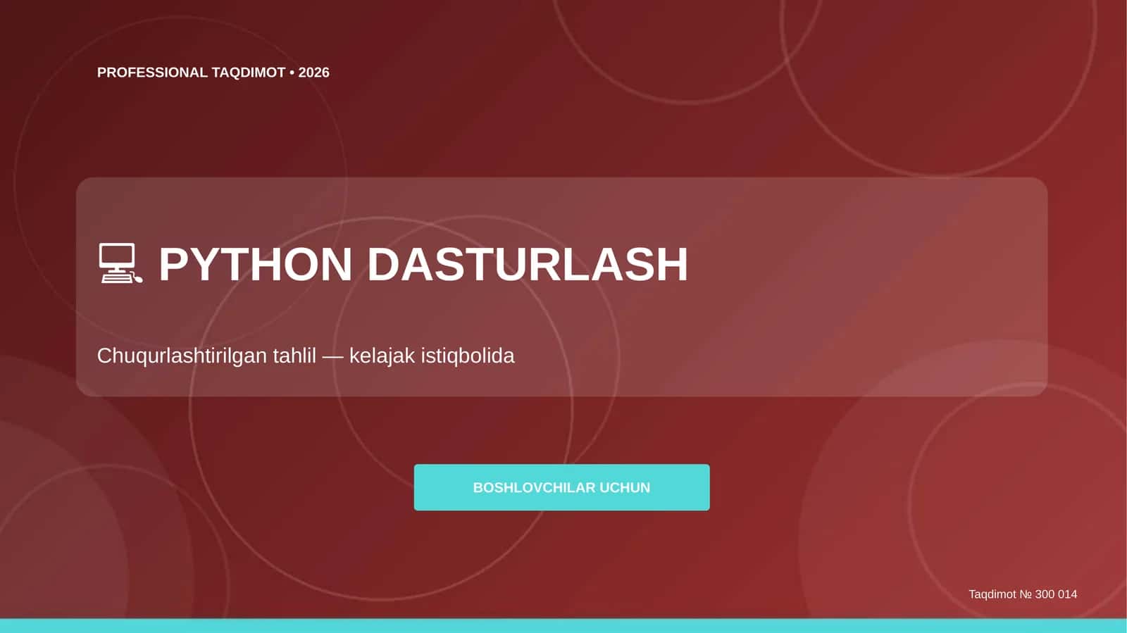 PYTHON DASTURLASH 1