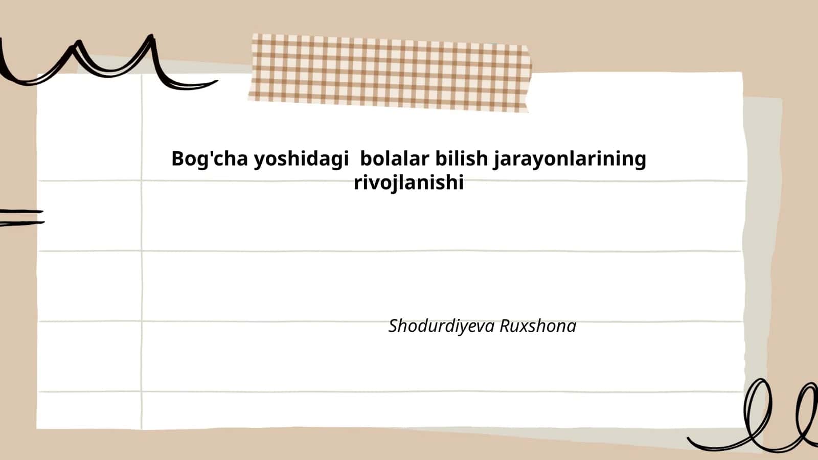 Bog'cha yoshidagi bolalar bilish jarayonlarining rivojlanishi 1