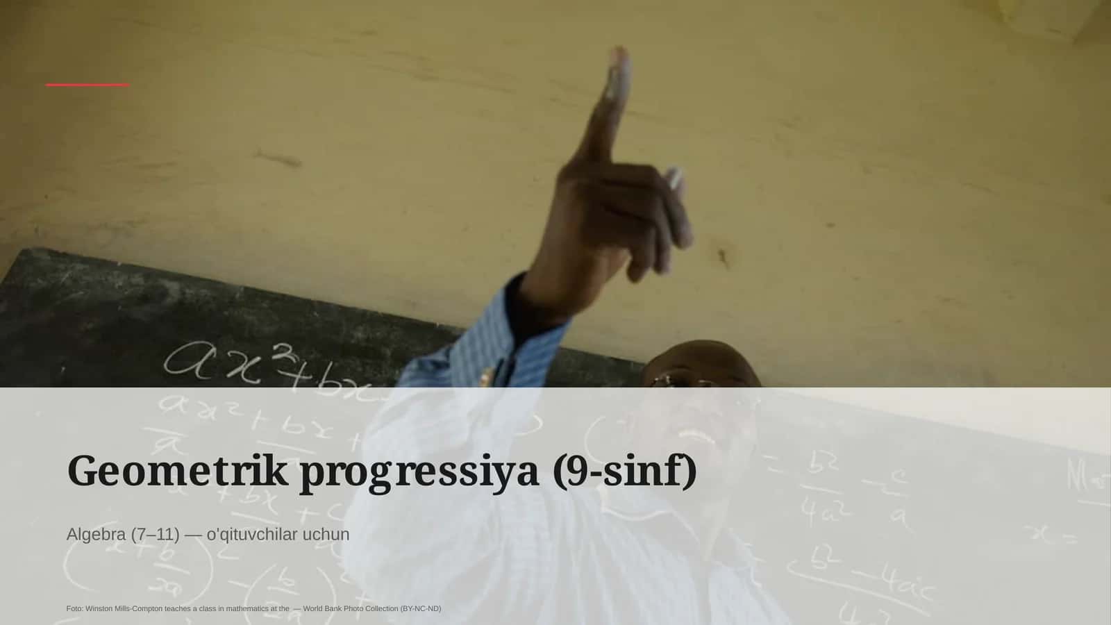 Geometrik progressiya (9-sinf) 1