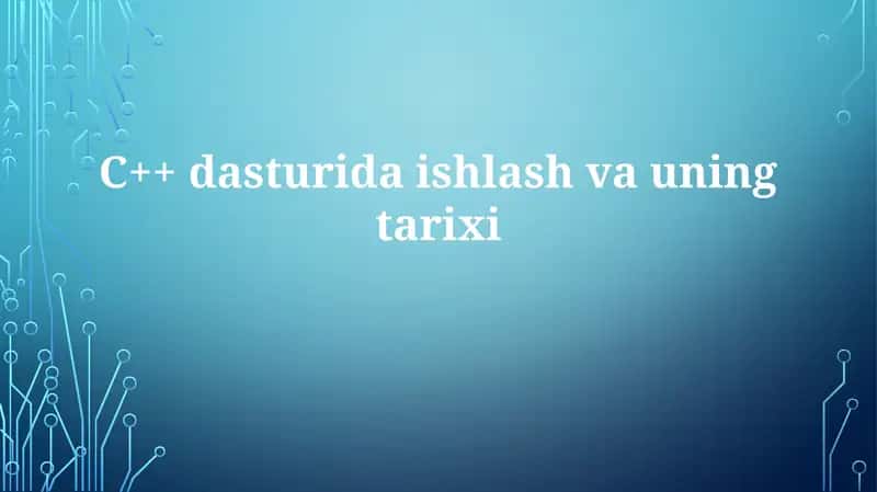 C++ dasturi 1
