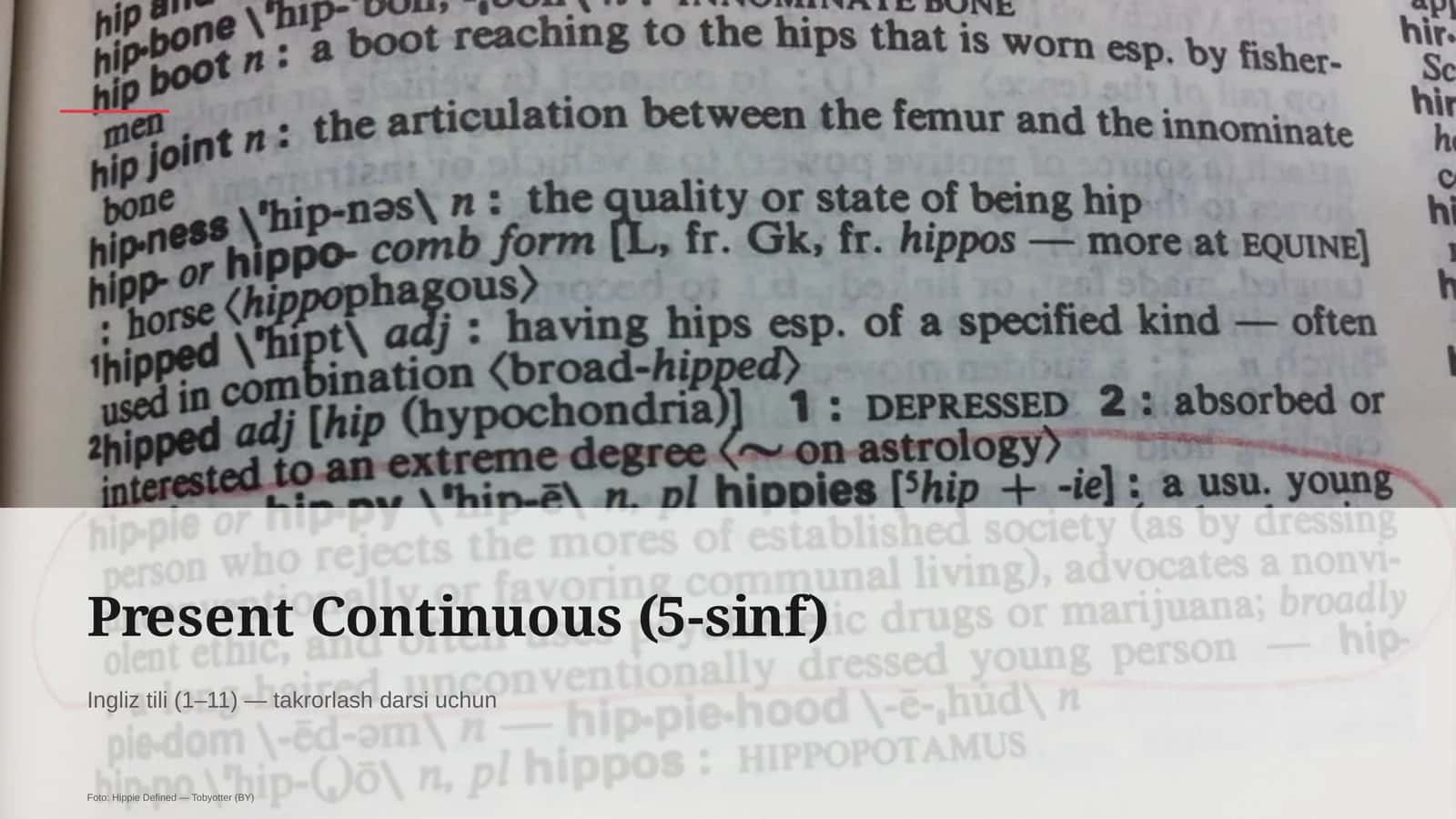 Present Continuous (5-sinf) 1