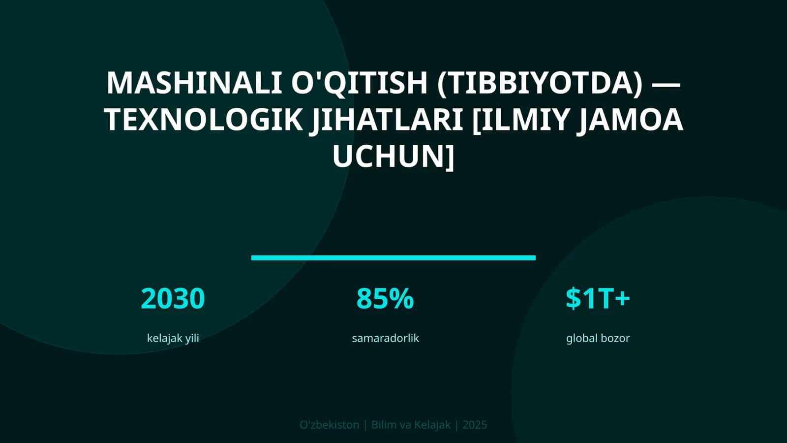 Mashinali o'qitish (tibbiyotda) — texnologik jihatlari [ilmiy jamoa uchun] 1