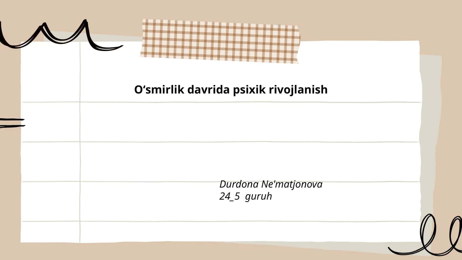 Oʻsmirlik davrida psixik rivojlanish 1
