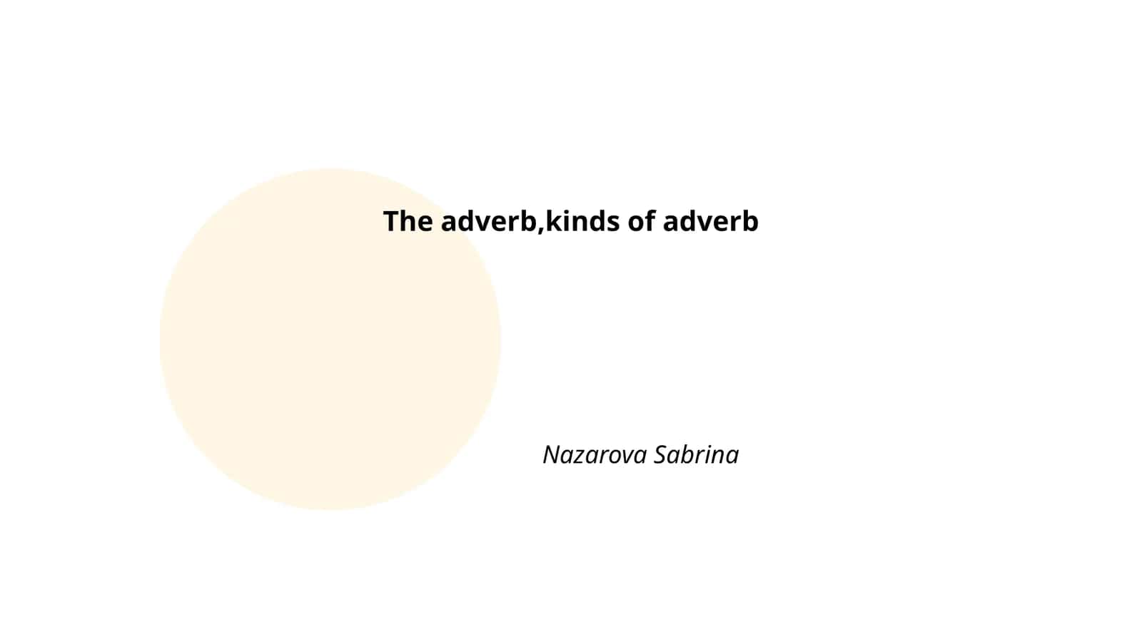 Definition of Adverbs 1
