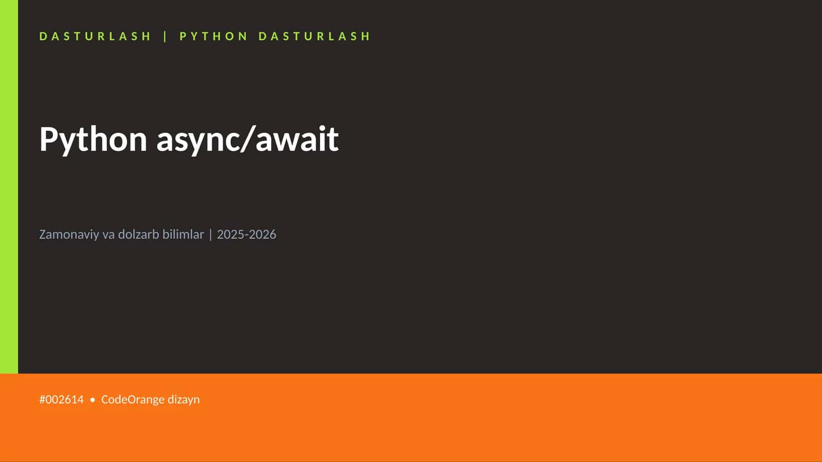 Python async/await 1