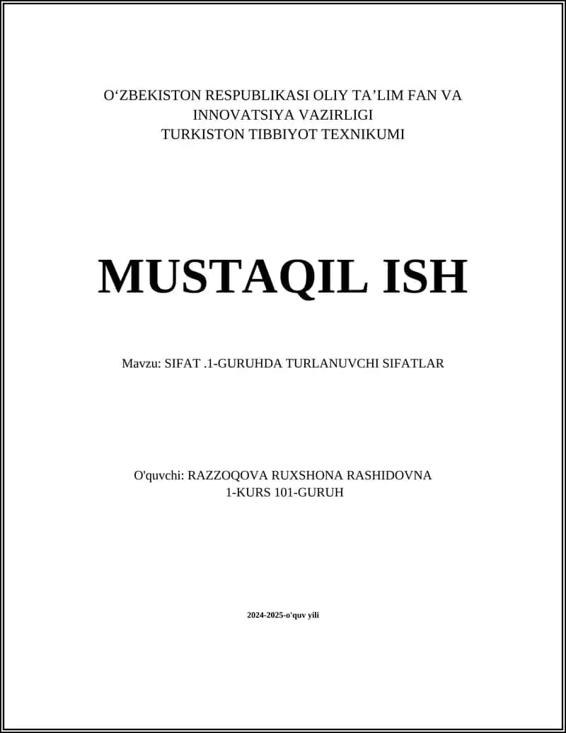 SIFAT.1-GURUHDA TURLANUVCHI SIFATLAR 1