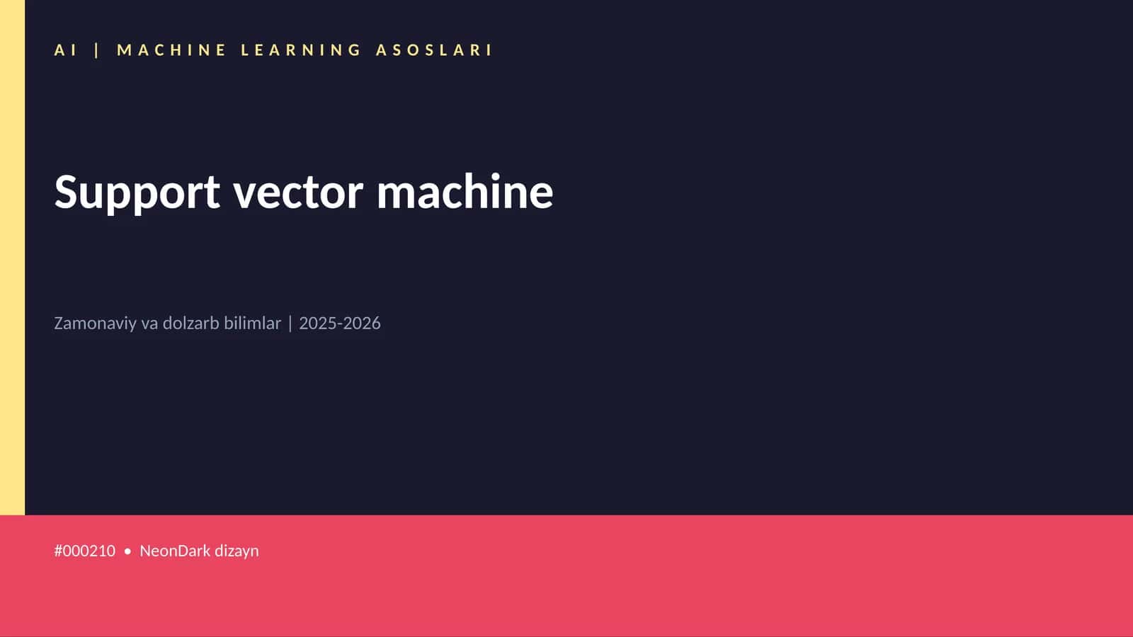 AI | MACHINE LEARNING ASOSLARI 1