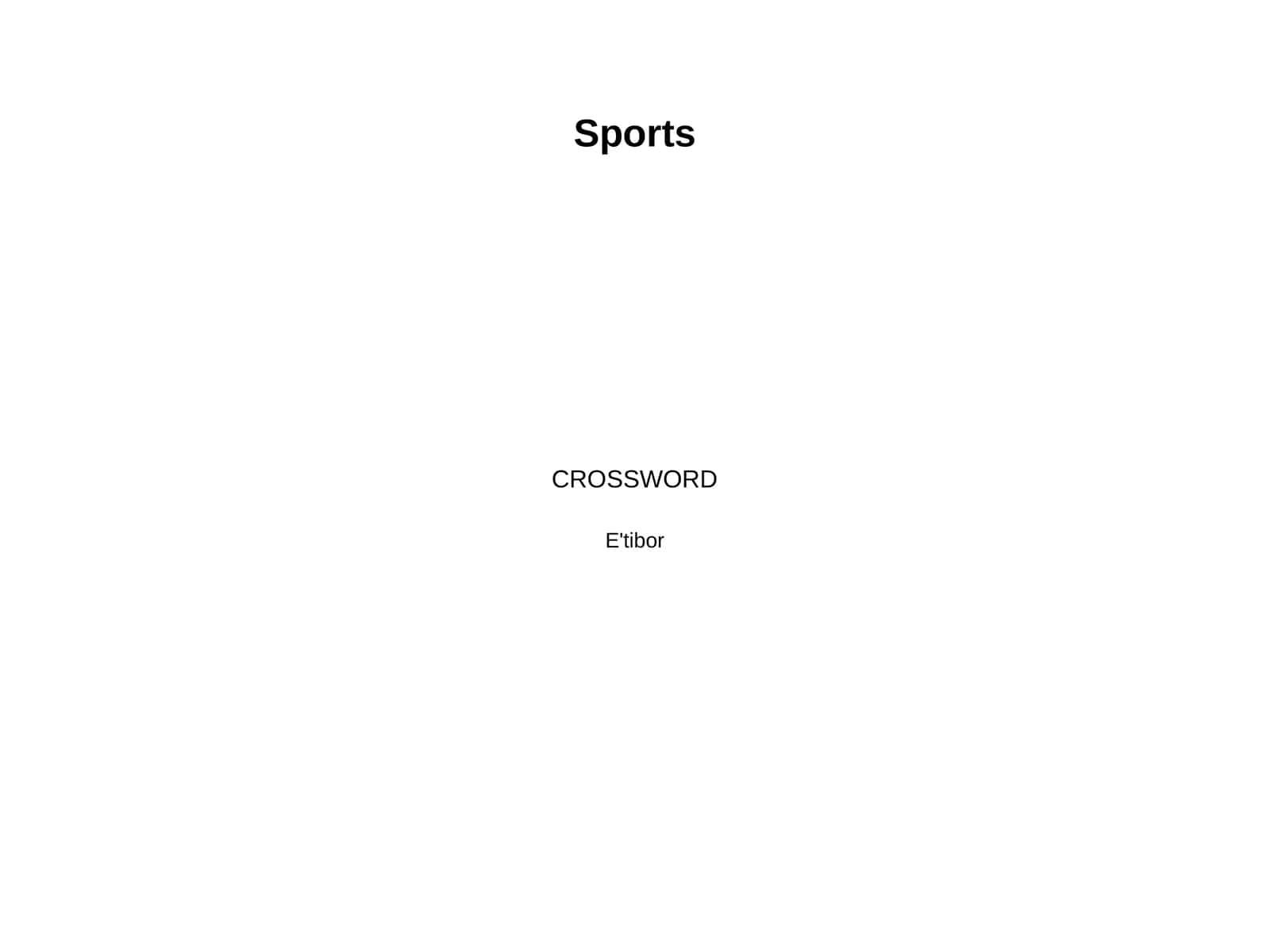 Sport 1