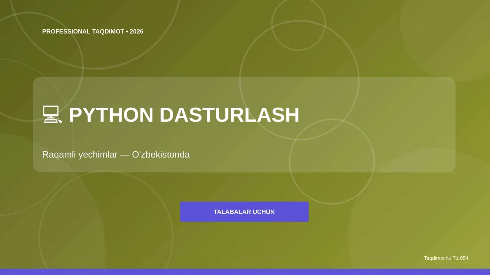 PYTHON DASTURLASH 1