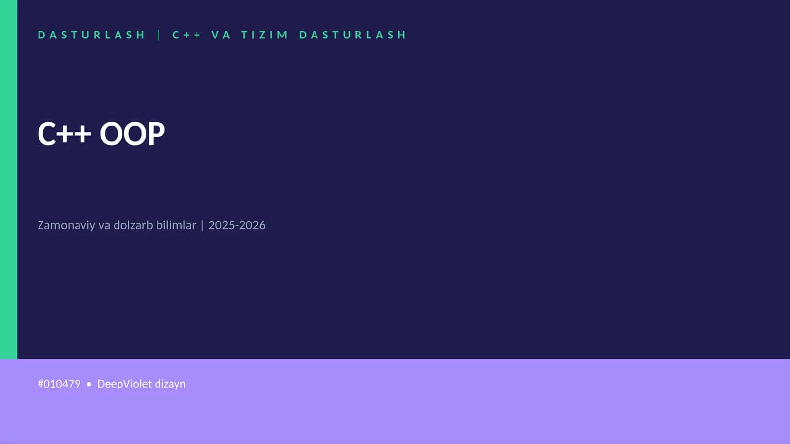 C++ OOP 1