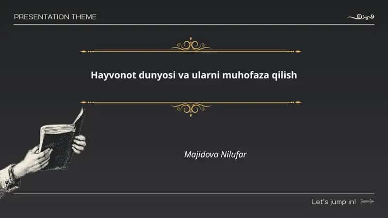 Hayvonot dunyosi va ularni muhofaza qilish 1