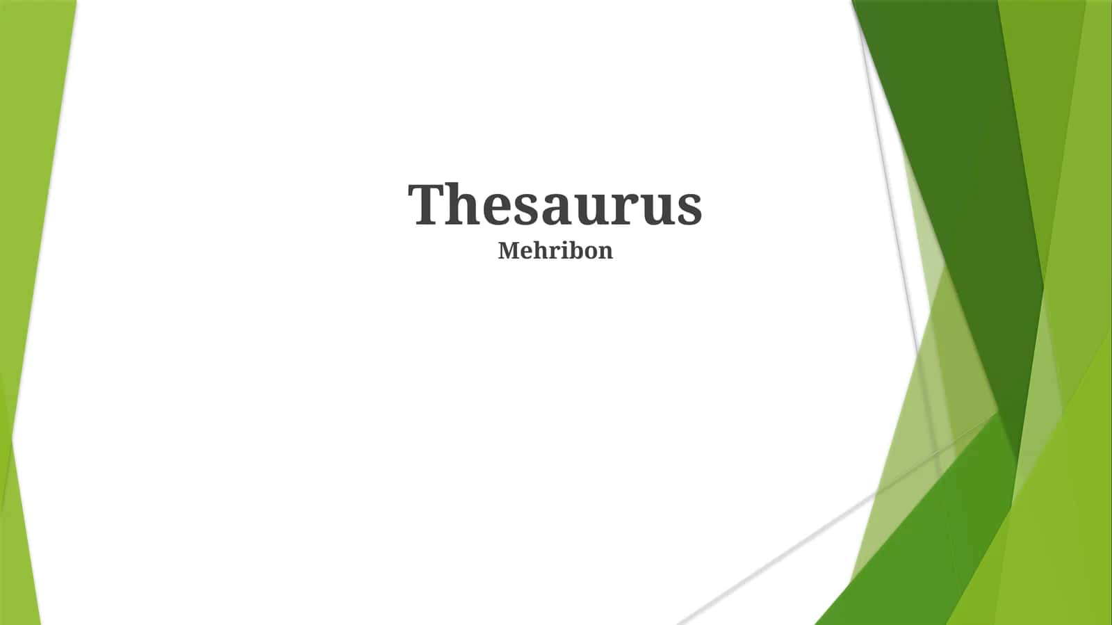 Thesaurus 1