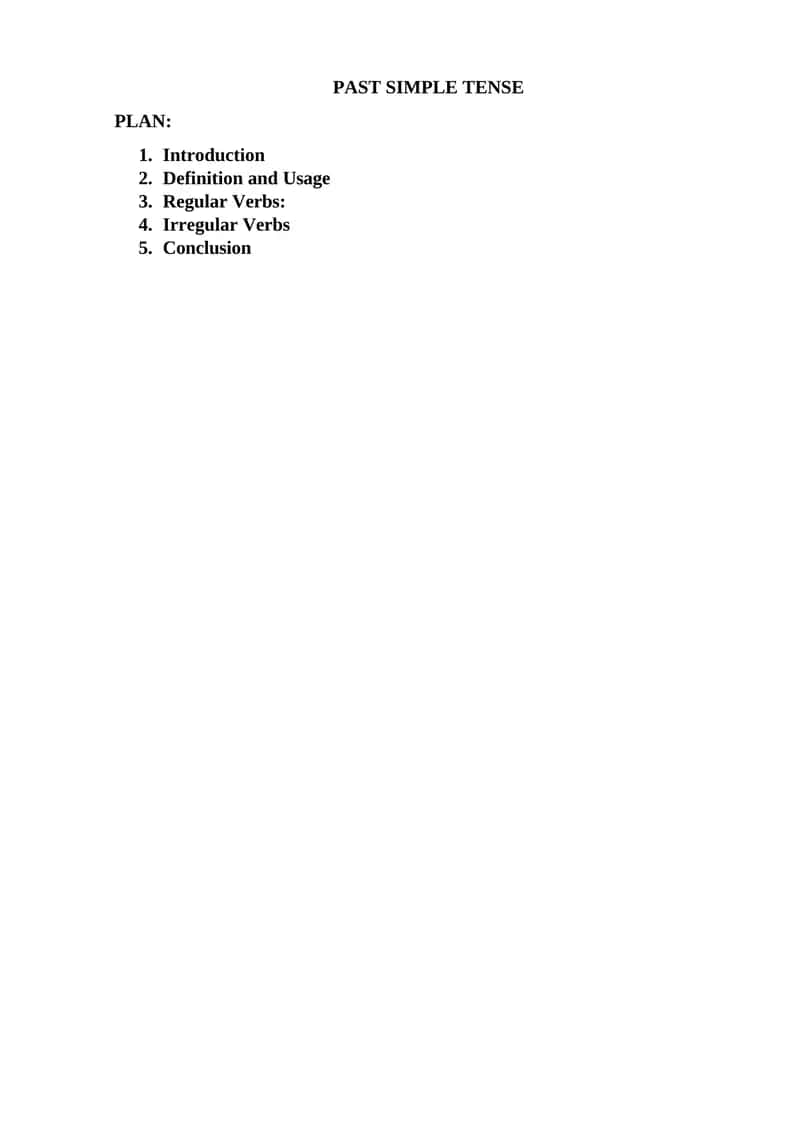 Past Simple Tense 1