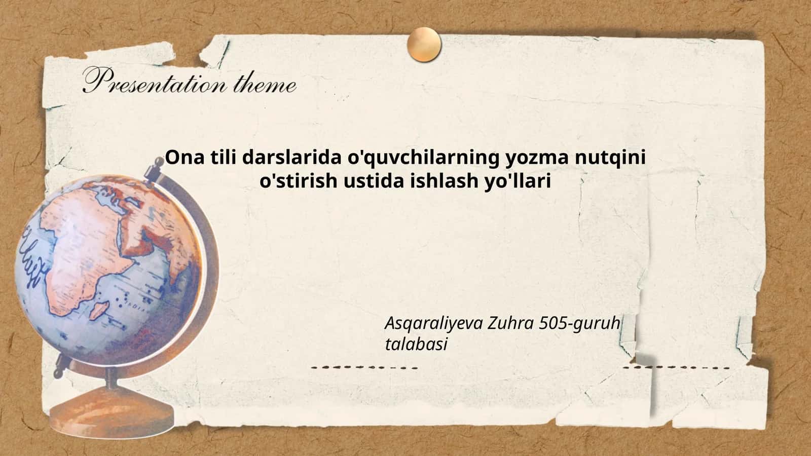 Ona tili darslarida o'quvchilarning yozma nutqini o'stirish ustida ishlash yo'llari 1
