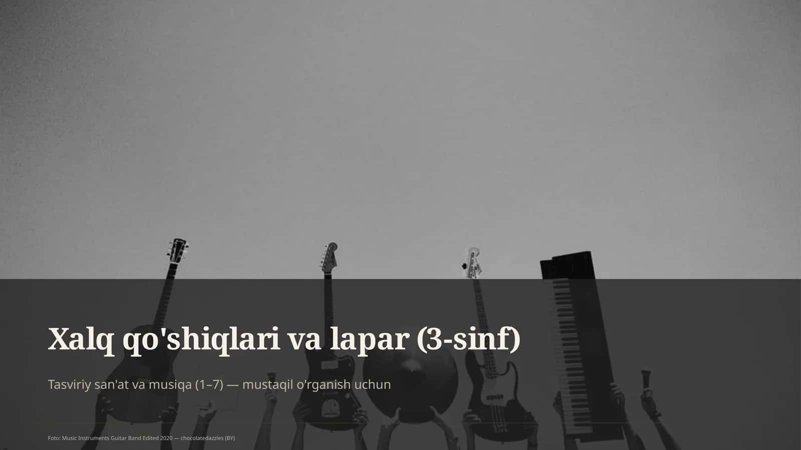Xalq qo'shiqlari va lapar (3-sinf) 1