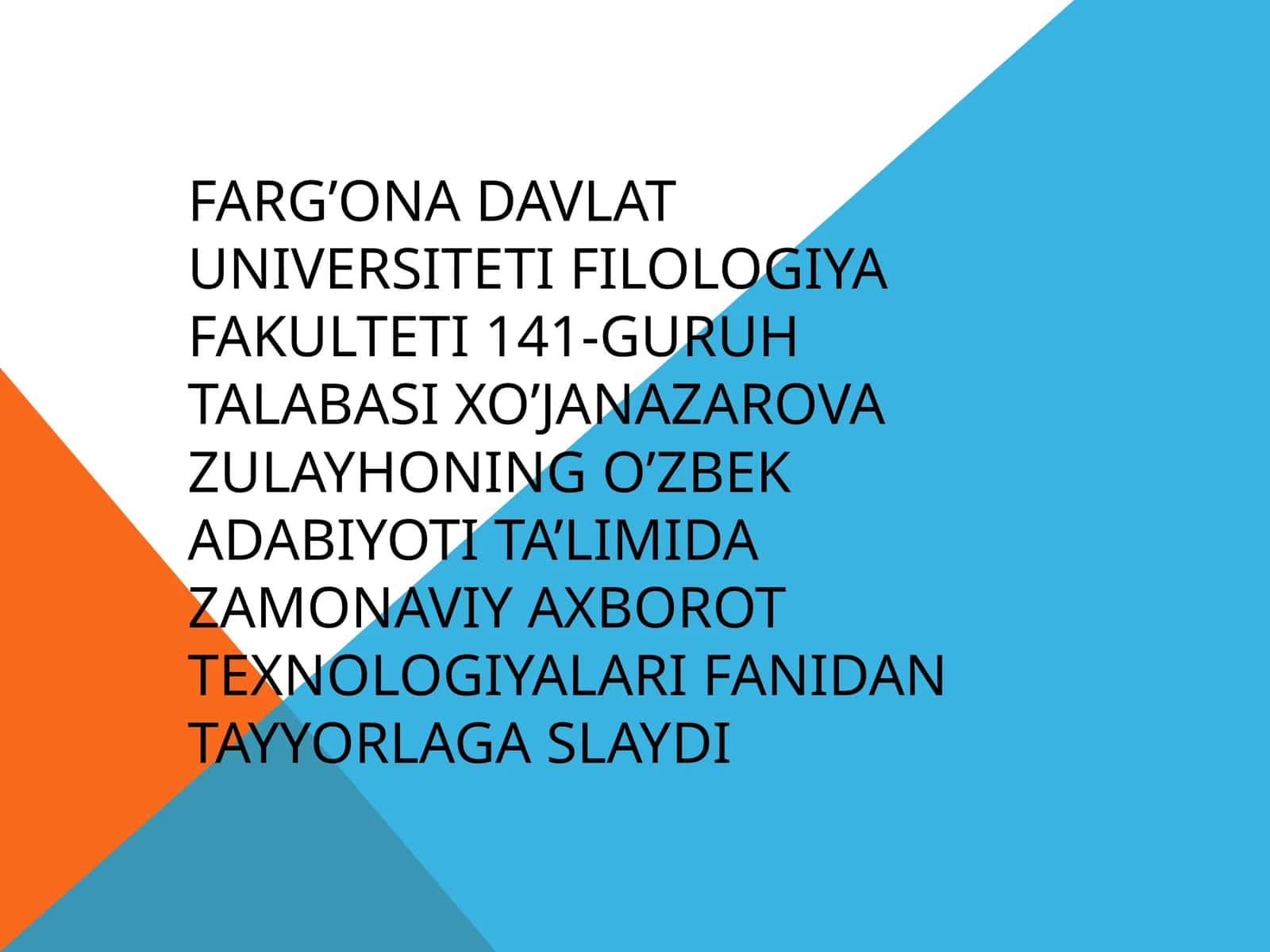FOLKLORSHUNOSLIKKA OID VIDEO MATERIALLAR, SSENARIYLAR YARATISH 1