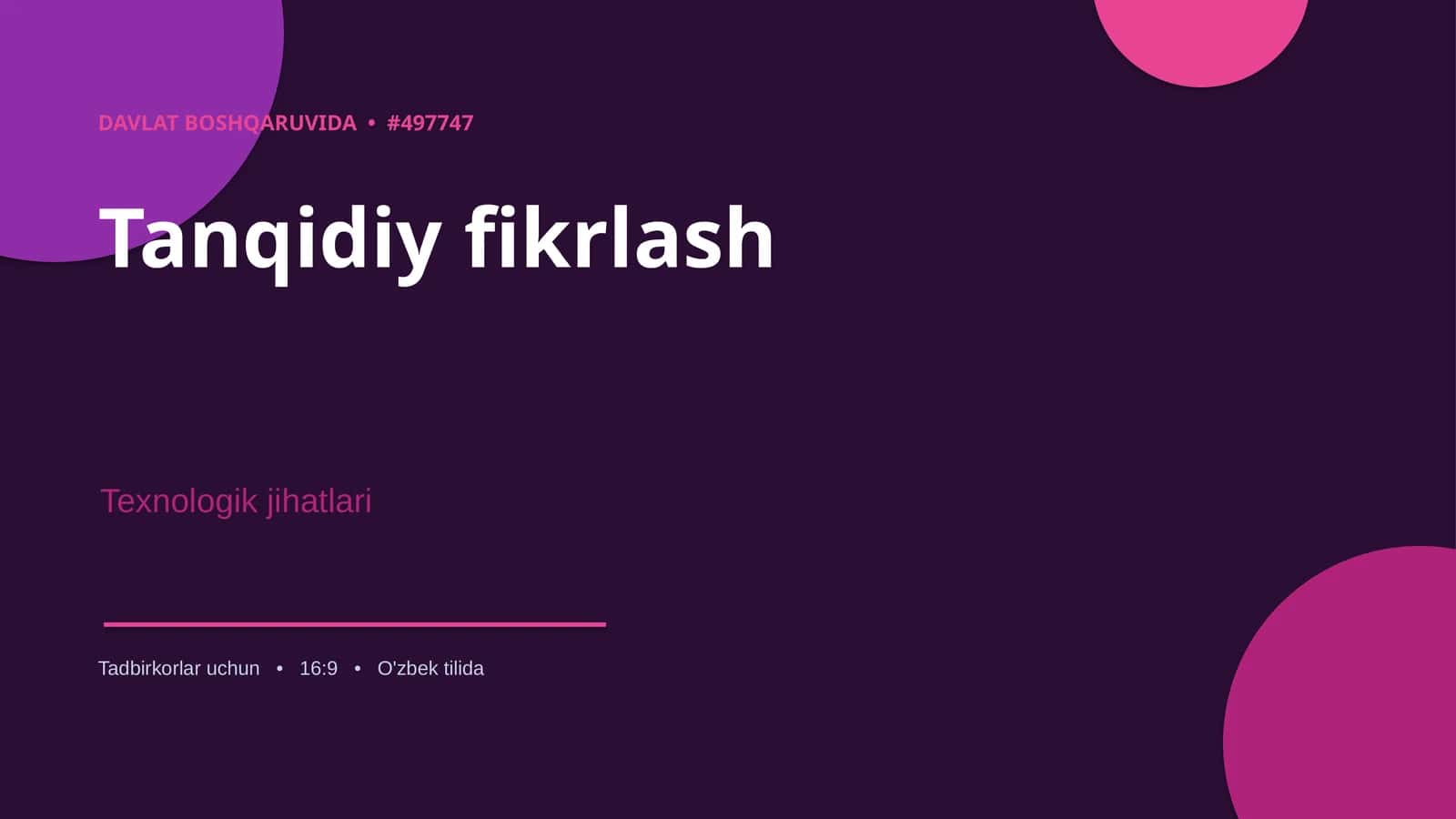 Tanqidiy fikrlash 1
