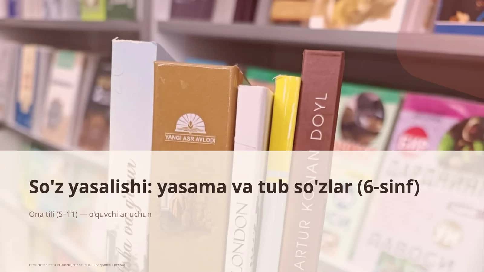 So'z yasalishi: yasama va tub so'zlar (6-sinf) 1