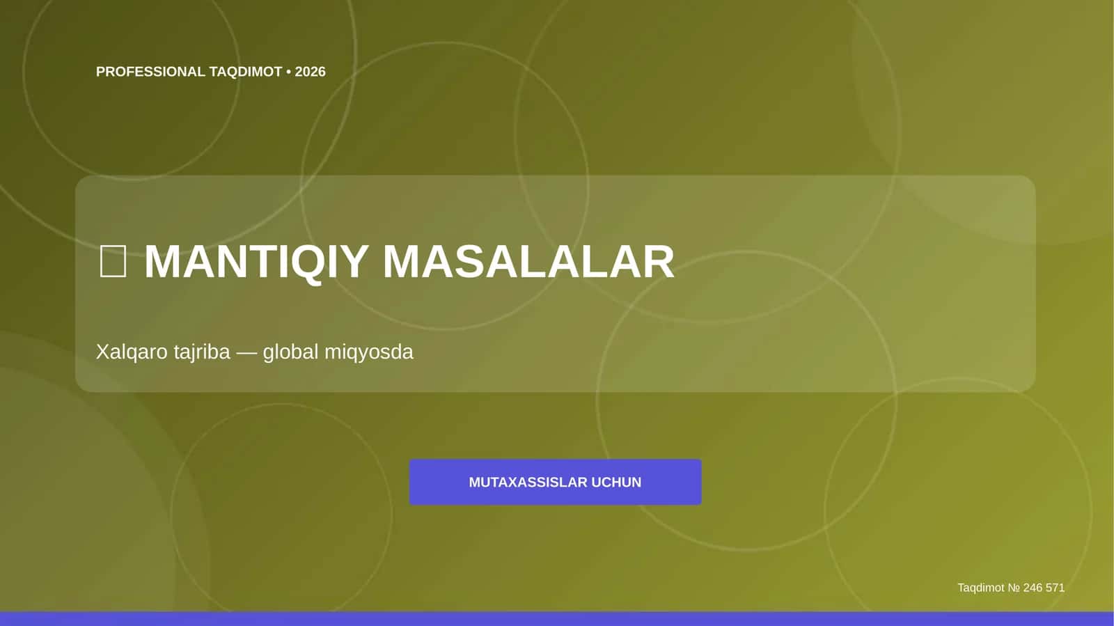 MANTIQIY MASALALAR 1