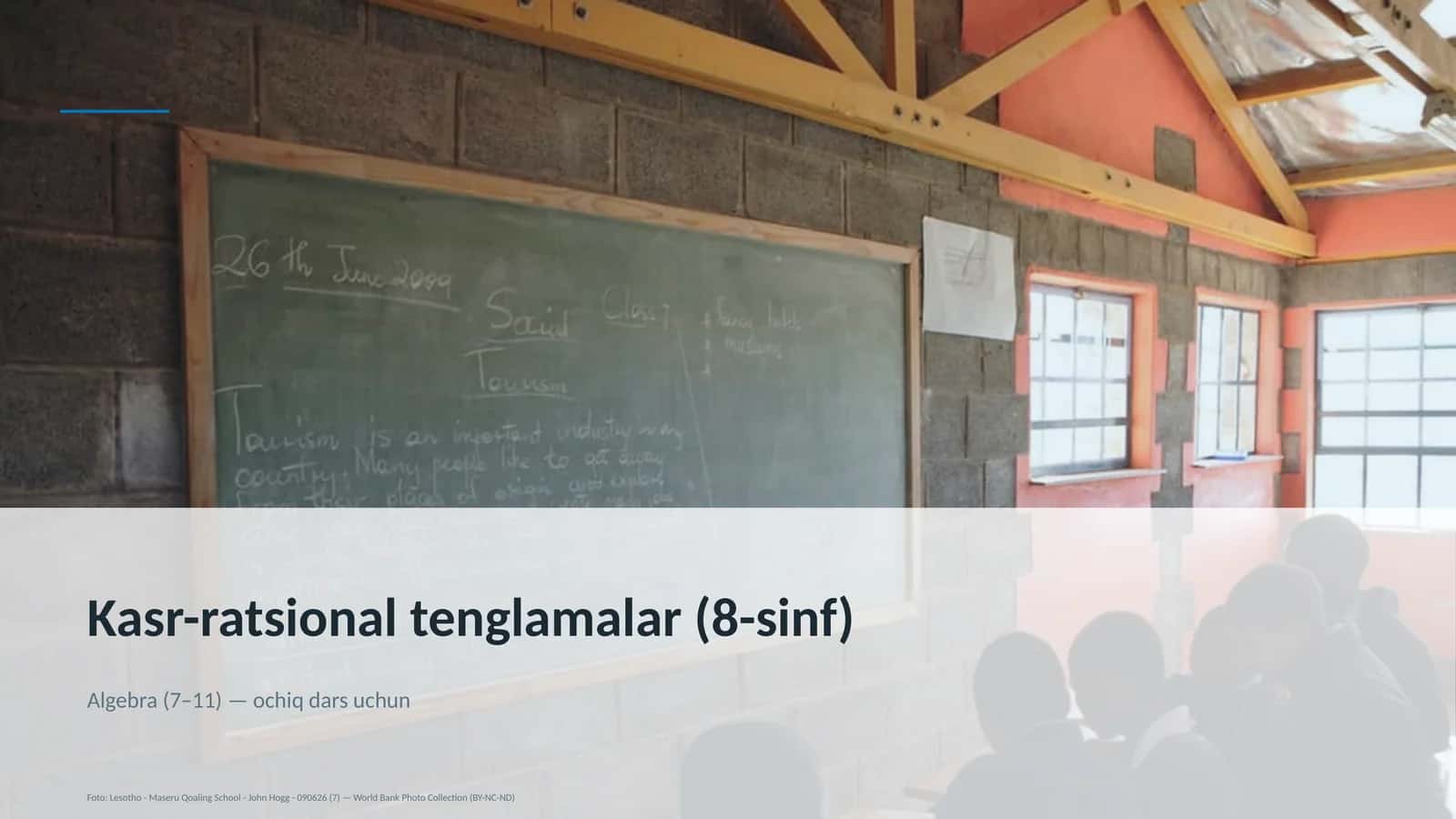 Kasr-ratsional tenglamalar (8-sinf) 1