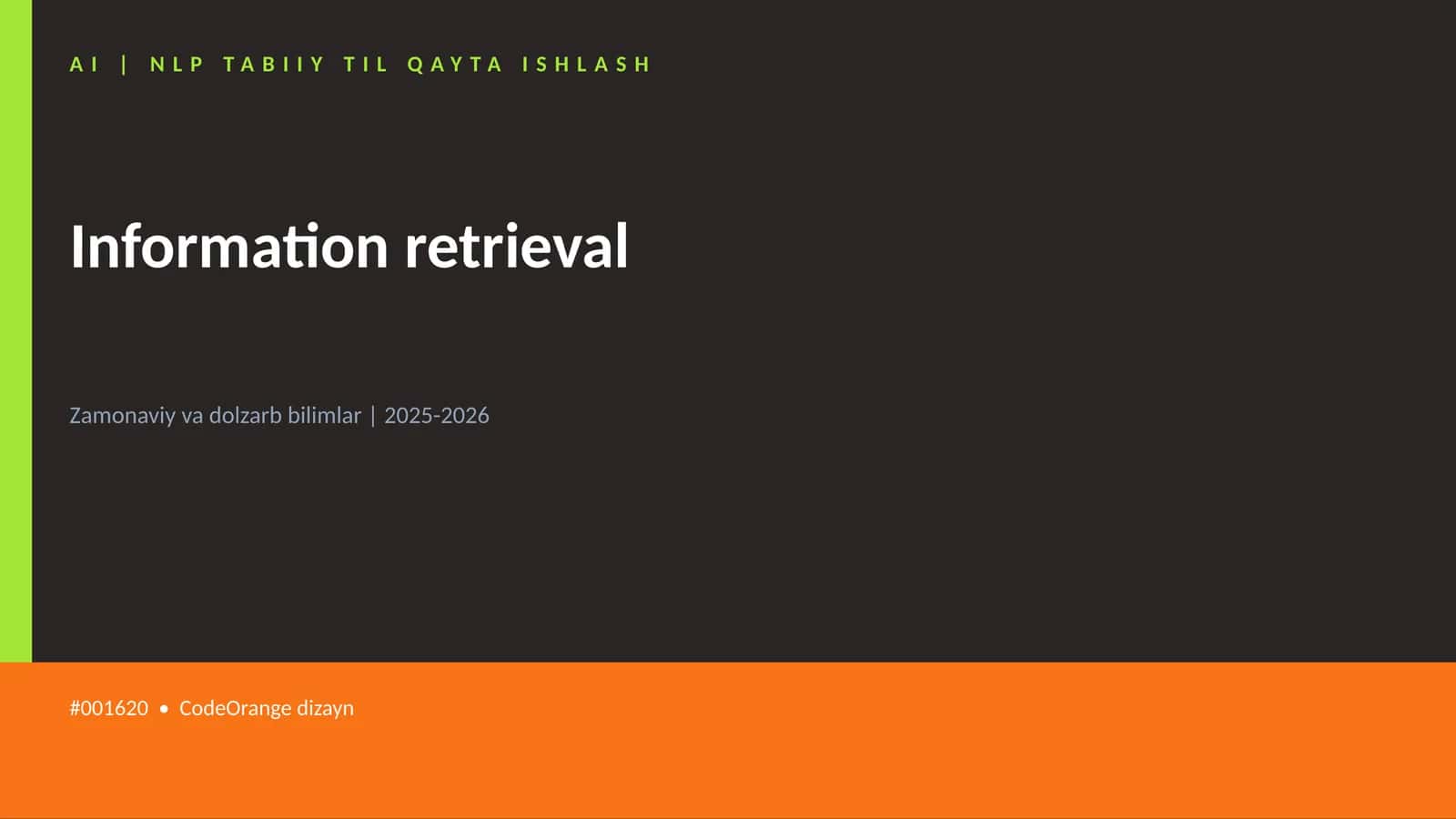 Information retrieval 1
