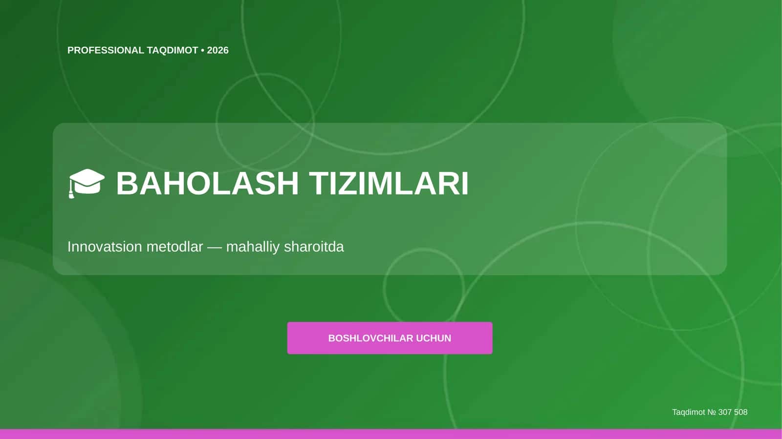 PROFESSIONAL TAQDIMOT • 2026 1