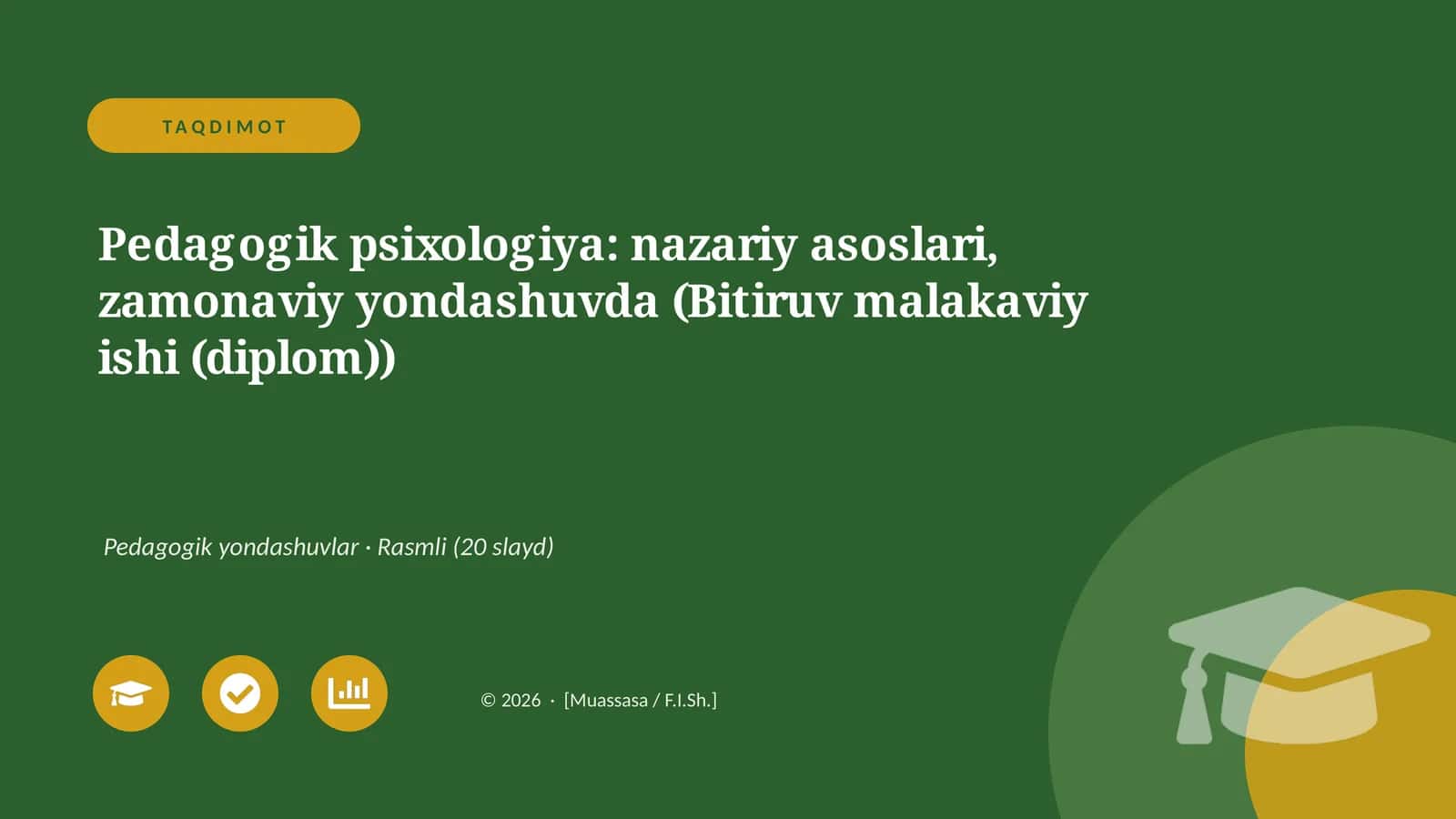 Pedagogik psixologiya: nazariy asoslari, zamonaviy yondashuvda (Bitiruv malakaviy ishi (diplom)) 1