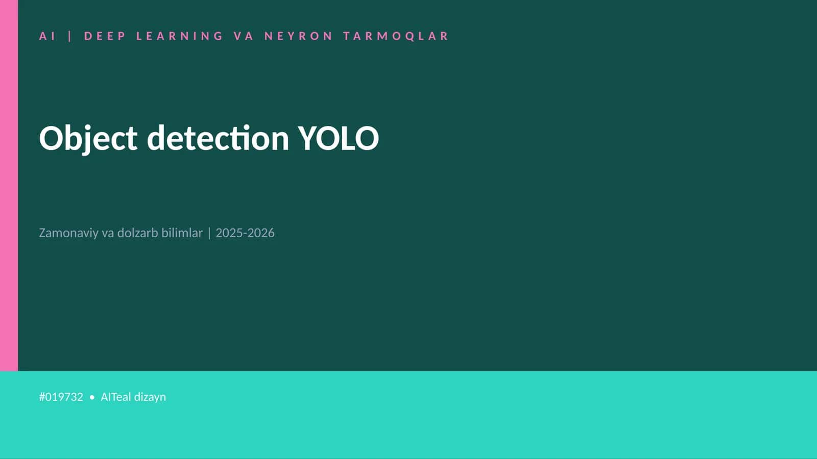 AI | DEEP LEARNING VA NEYRON TARMOQLAR 1