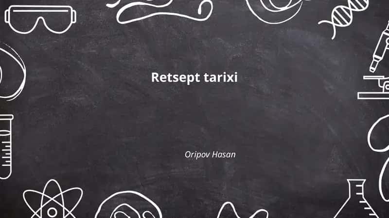 Retseptlar tarixi 1
