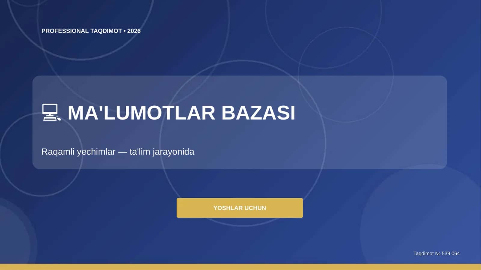 PROFESSIONAL TAQDIMOT • 2026 1