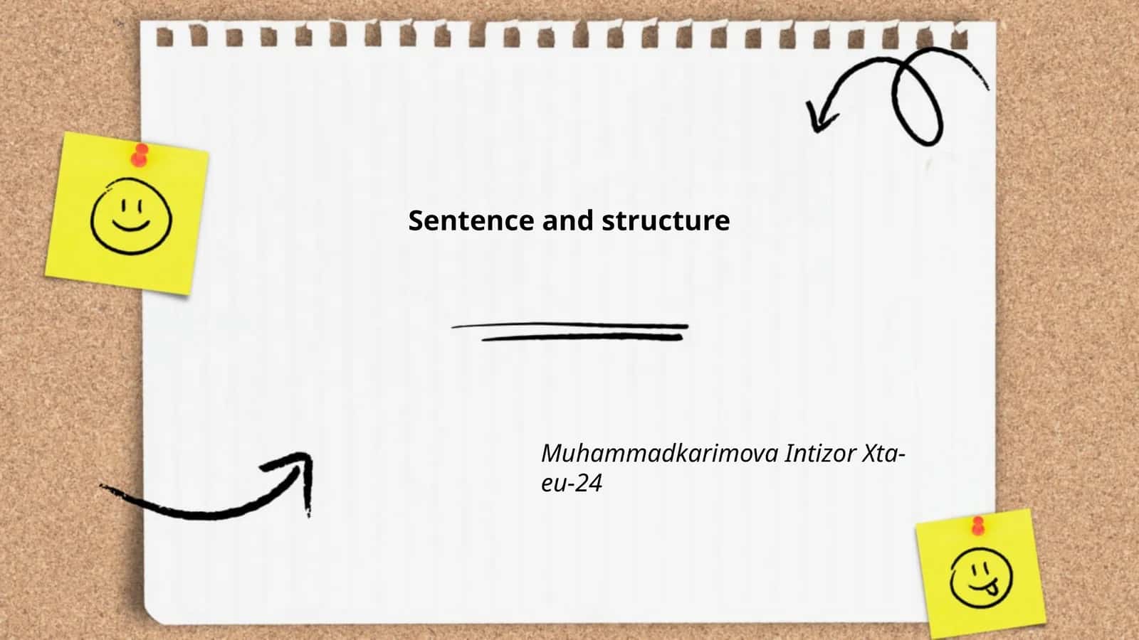 Sentence and structure 1
