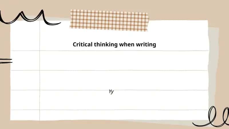Critical thinking when writing 1