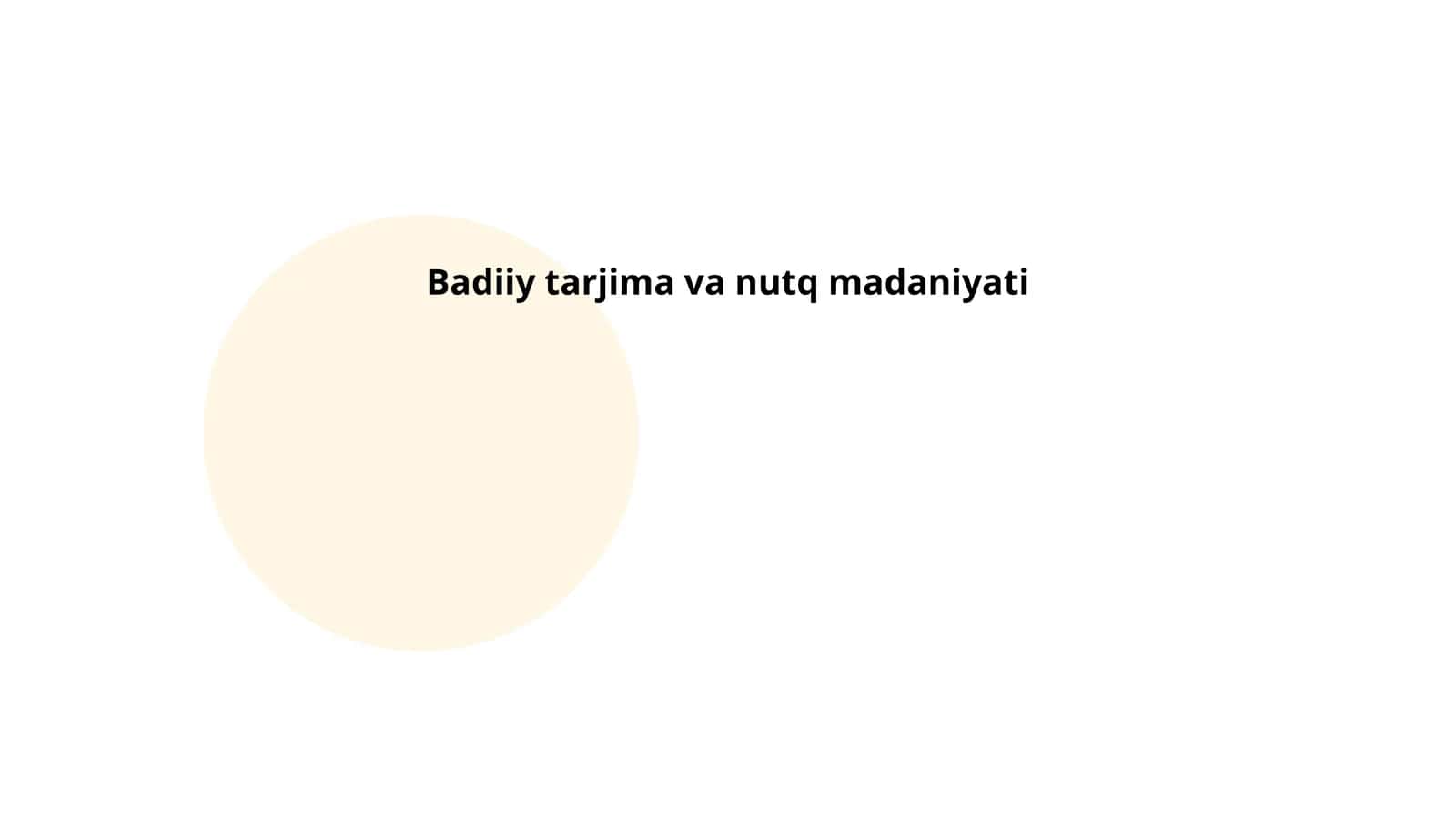 Badiiy tarjima va nutq madaniyati 1