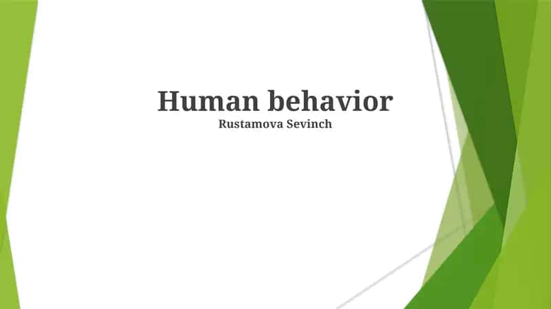 Human behavior 1