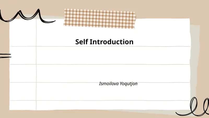 Self Introduction 1