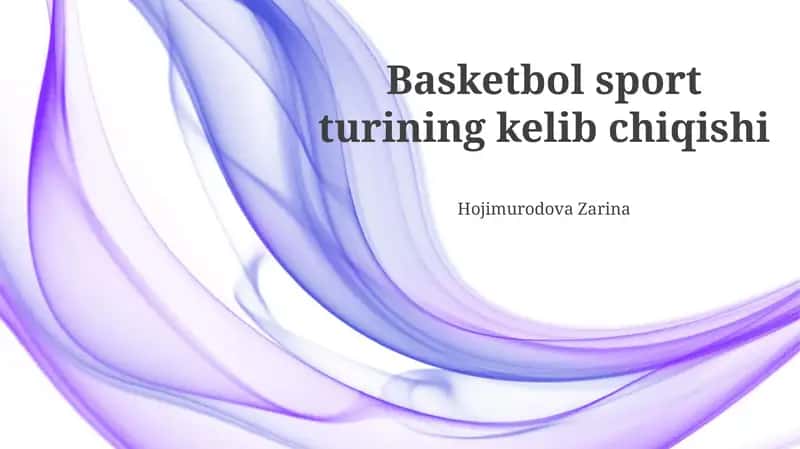 Basketbol sport turining kelib chiqishi 1