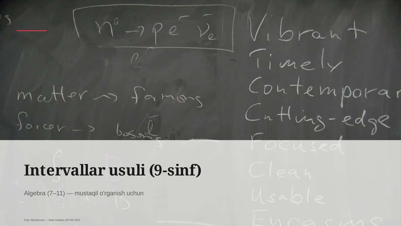 Intervallar usuli (9-sinf) 1