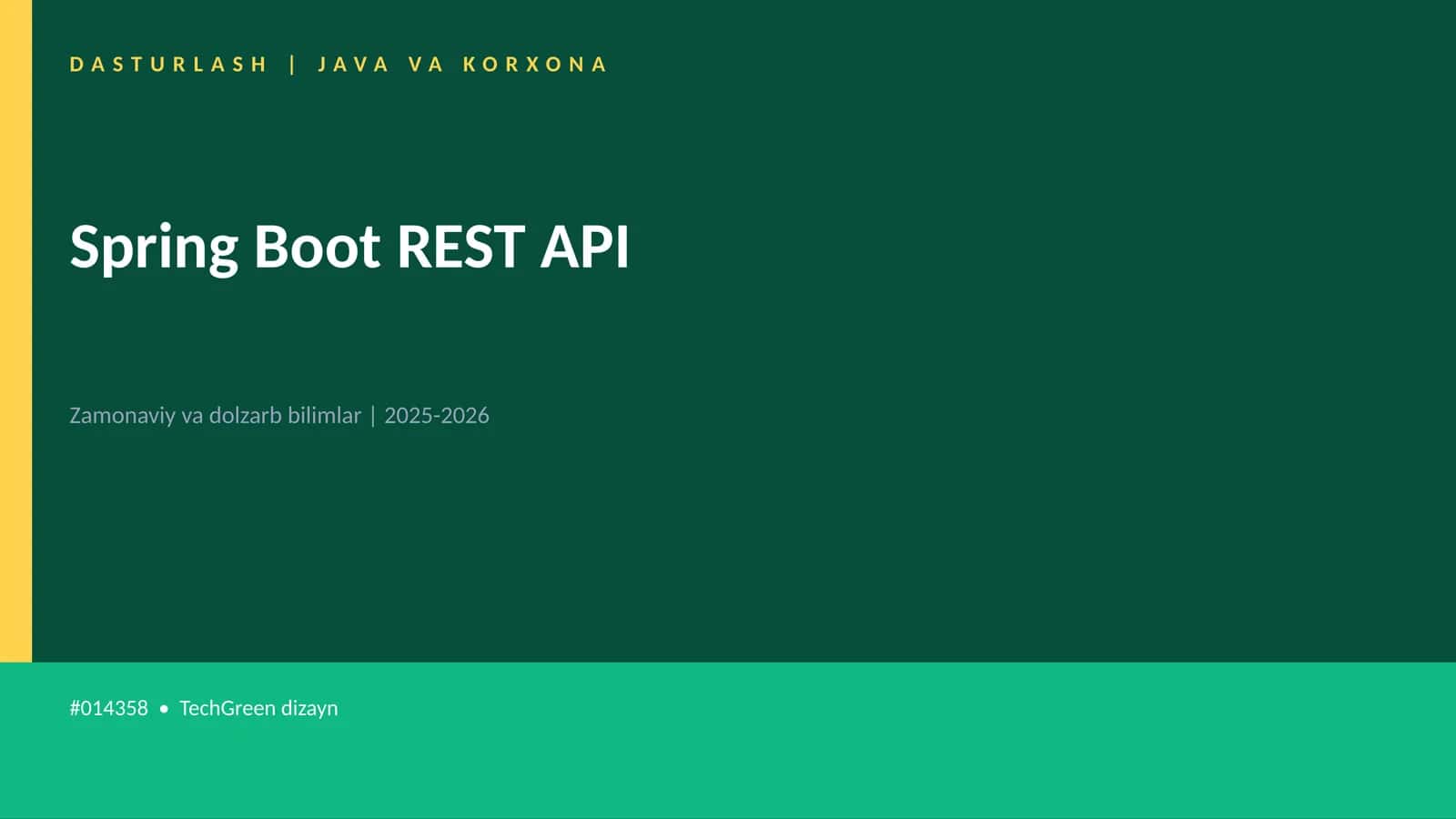 Spring Boot REST API 1