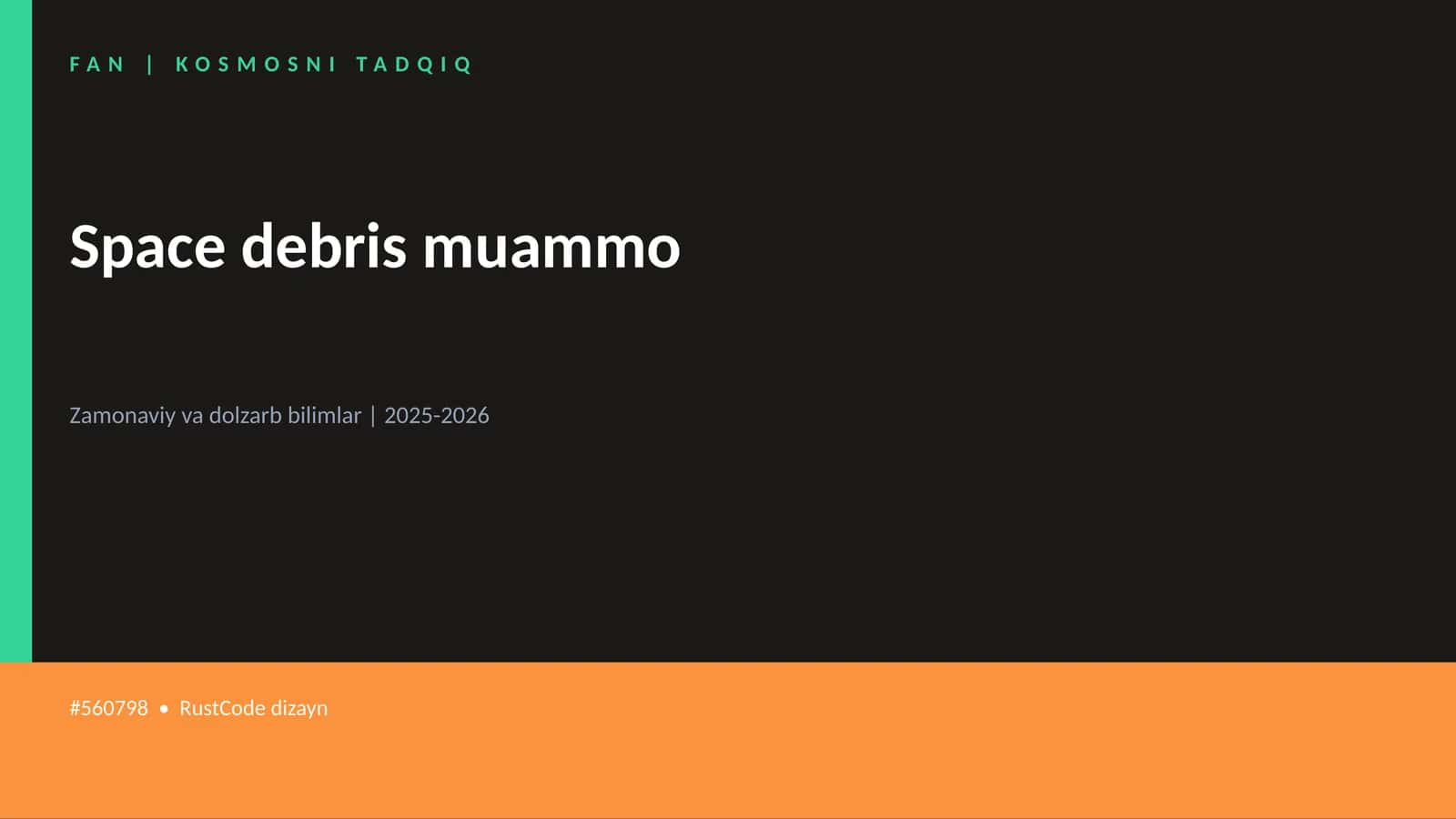 Space debris muammo 1