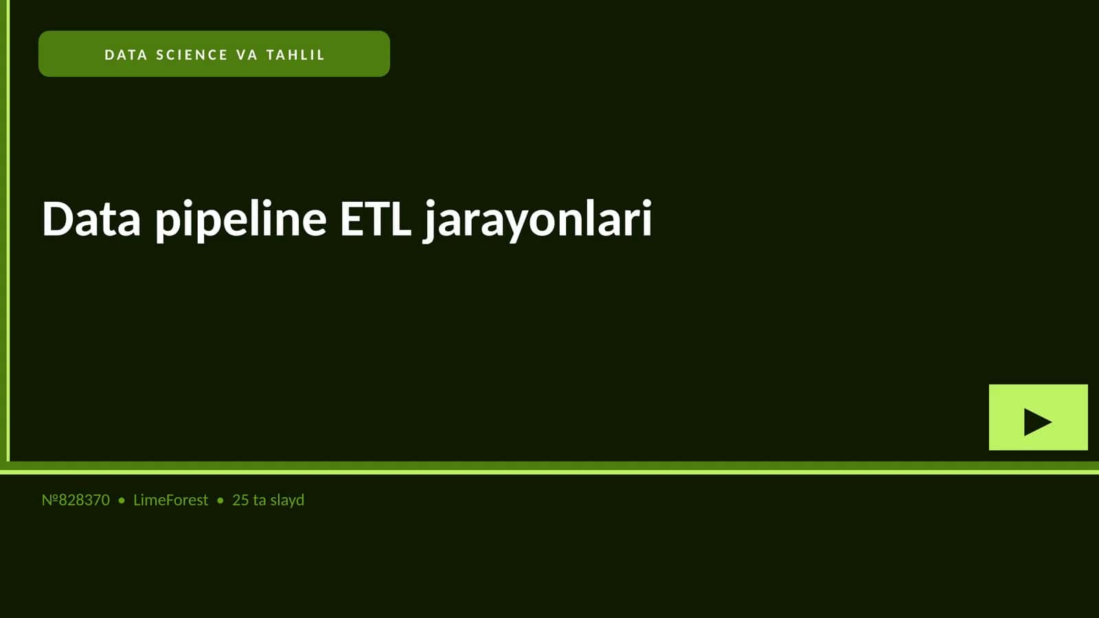 Data pipeline ETL jarayonlari 1